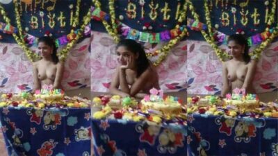 Cute Girl Celebrate Birthday With Boyfriend Cute Girl Celebrate Birthday With Boyfriend