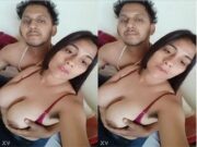Indian Wife Boobs Pressing