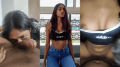 Hot Insta Baddie Gives A Filthy Handjob And Blowjob Then Eats The BF's Ass Before The Shorts Come Down