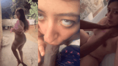 Busty Wife Walks Butt-Naked Then Takes A Beach Blowjob And A Missionary Drill With Whore On Her Tits