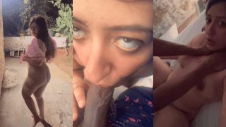 Busty Wife Walks Butt-Naked Then Takes A Beach Blowjob And A Missionary Drill With Whore On Her Tits
